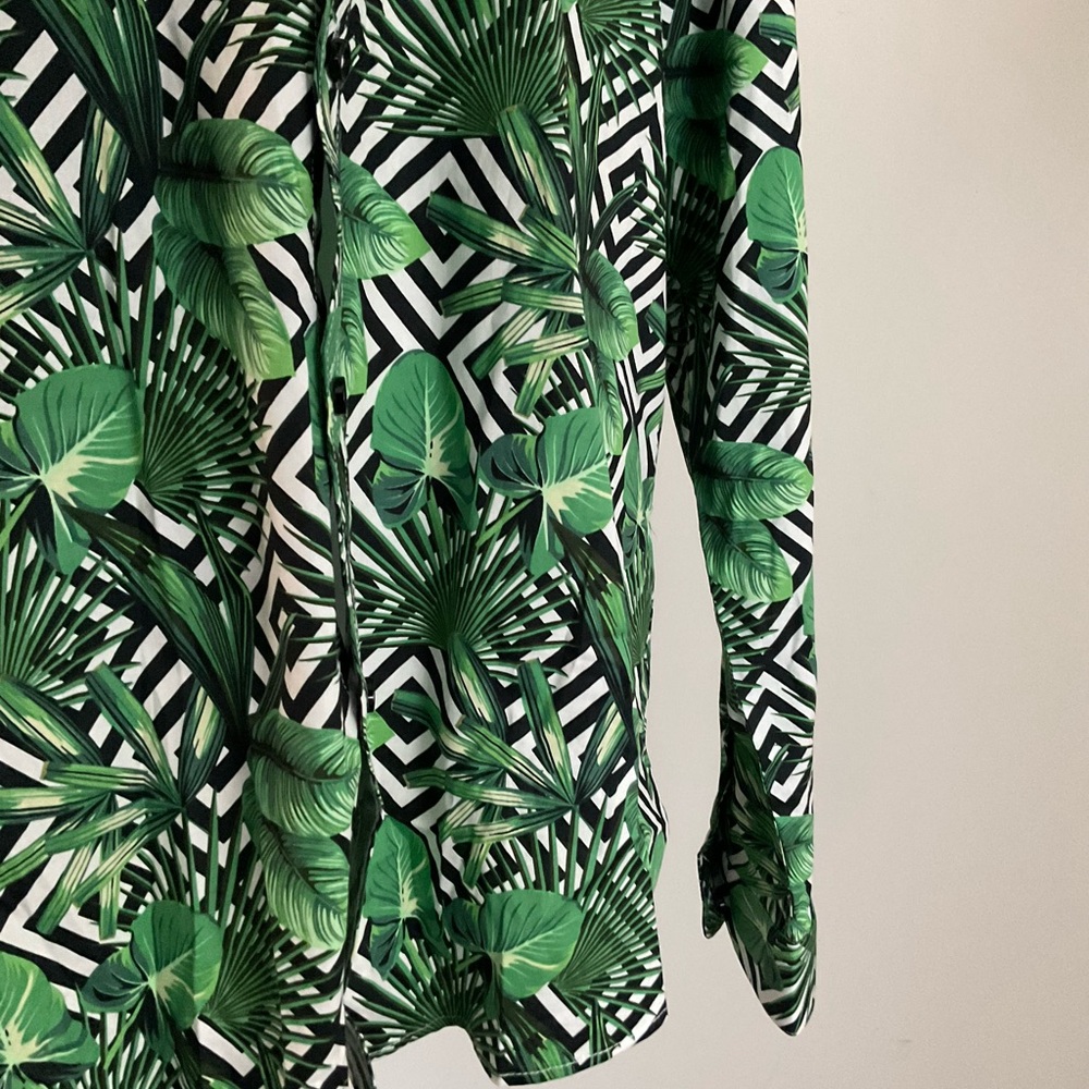 Men’s Paisley & Gray, palm trees long sleeve shirt, XL slim, nwot